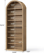 LITTLE TREE 8-Tier Bookcase, 78.7" Tall Bookshelf - Image 3