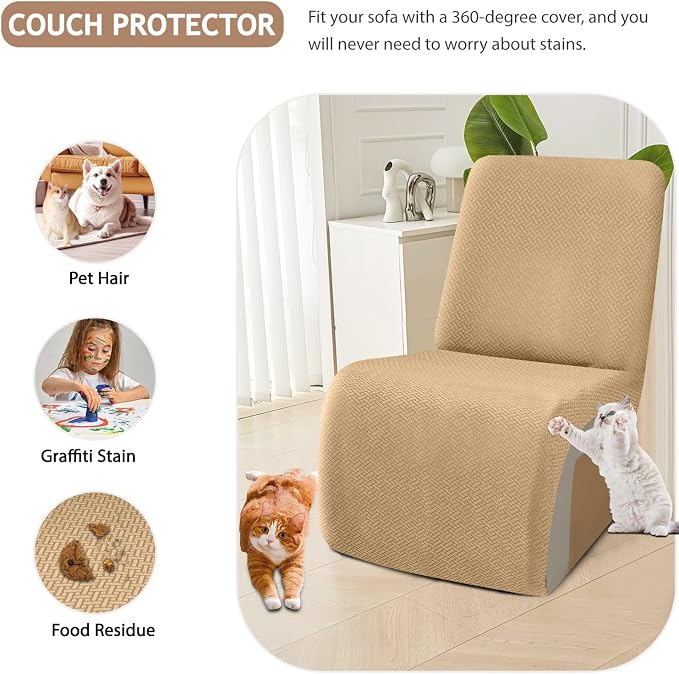 ALIECOM 100% Waterproof Recliner Sectional Couch Covers L Shape Stretch Corner - Image 6