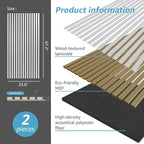 Art3d 2 Wood Slat Acoustic Panels - Image 5
