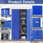 Metal Garage Storage Cabinet, Lockable Metal Cabinet - Image 4