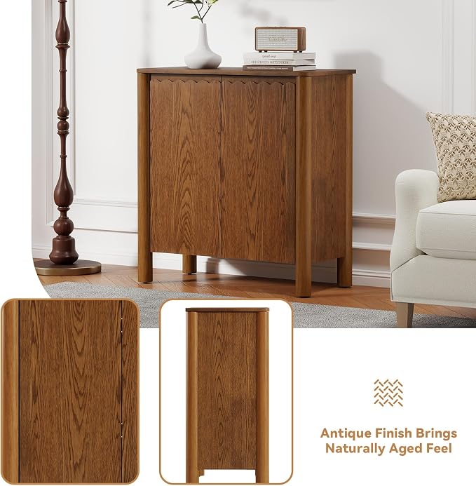 31" Mid-Century Modern Accent Cabinet, 2-Door Storage Cabinet - Image 5