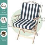 Outdoor Chair Cushions Set of 2, High Back Soft Seat Pad - Image 9
