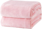 Bedsure GentleSoft Fleece Blankets Queen Size Pink by Unknown