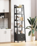 Furologee Bookshelf Set of 2, 6-Tier Ladder Shelf, Ladder Bookshelf - Image 5