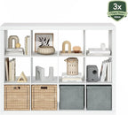 Furinno Cubicle Book Shelf, 12-Cube Bookshelf, Triple Thick Frame Cube Storage - Image 5