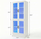 holzart Modern White 5-Tier Display Cabinet - Image 2