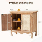 RoyalCraft Sideboard Buffet Kitchen Storage Cabinet, Solid Wood Credenza Accent - Image 2