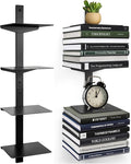 Floating Book Shelves for Wall, 4 Tier Invisible Floating Bookshelf, Vertical by ART-GIFTREE