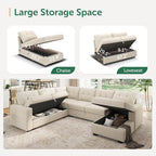HONBAY Sleeper Sectional Sofa - Image 3