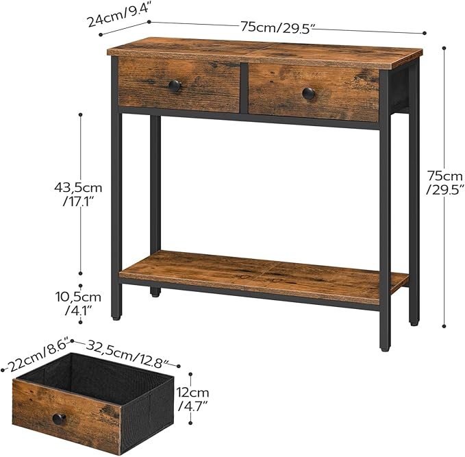 HOOBRO 29.5" Narrow Console Table - Image 3