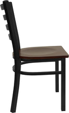 Flash Furniture HERCULES Series Black Ladder Back Metal Restaurant Chair - Image 4