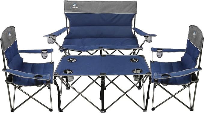 Camping Chair Set of 3, Outdoor Folding Camping Chairs by CAMPHILL