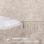 MIULEE Decorative Couch Throw Pillow Covers 20x20 Inch Taupe 2 Pack | Farmhouse - Image 7