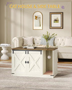 Hzuaneri Cat Litter Box Enclosure, Hidden Litter Box Cabinet Furniture - Image 2