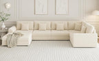 146" Modular Sectional Sofa, Oversized U Shaped, Convertible Sleeper Sofa - Image 9