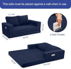 COMAX Convertible Sofa Bed Queen, Folding Fold Out Couch Bed, Floor Futon Couch - Image 3