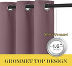 NICETOWN Blackout Dry Rose Curtain 84 inches Long - Image 3