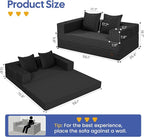 COMAX Futon Sofa Bed, 4‑in‑1 Convertible Sofa Bed, Folding Boneless Couches - Image 2