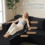 ANONER Corner Modular Sectional Sofa, Modern L-Shaped Boneless Cloud Couch - Image 5