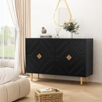 HLR 48" Accent Cabinet with 4 Doors and Shelves, Modern Sideboard Buffet - Image 7