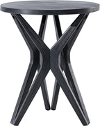 Pedestal Farmhouse End Table Set of 2, Distressed Top - Image 7