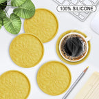 ME.FAN Silicone Coasters with Holder, Drinking Coasters - Image 2