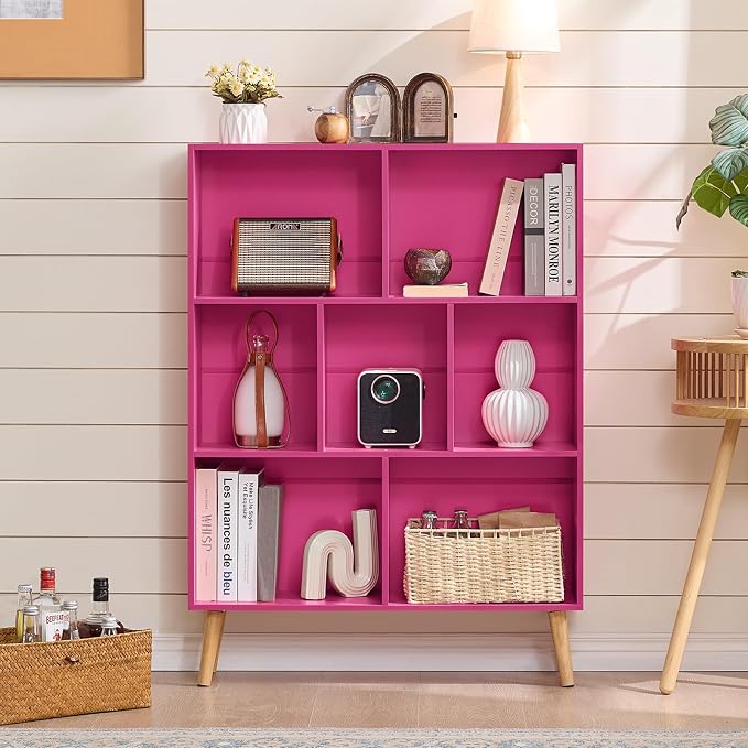LEYAOYAO 7 Cube Bookshelf, 3 Tier Book Shelf - Image 7