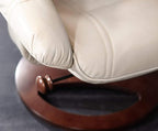 Benchmaster Newport Taupe Swivel Faux Leather Recliner Chair - Image 10
