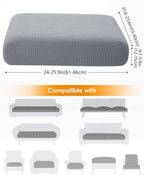 Fuloon Couch Cushion Slipcover, Super Stretch Individual Sofa Covers | 3 Pack - Image 3