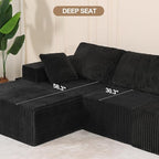 L Shaped Modular Boneless Sectional Couches - Image 4