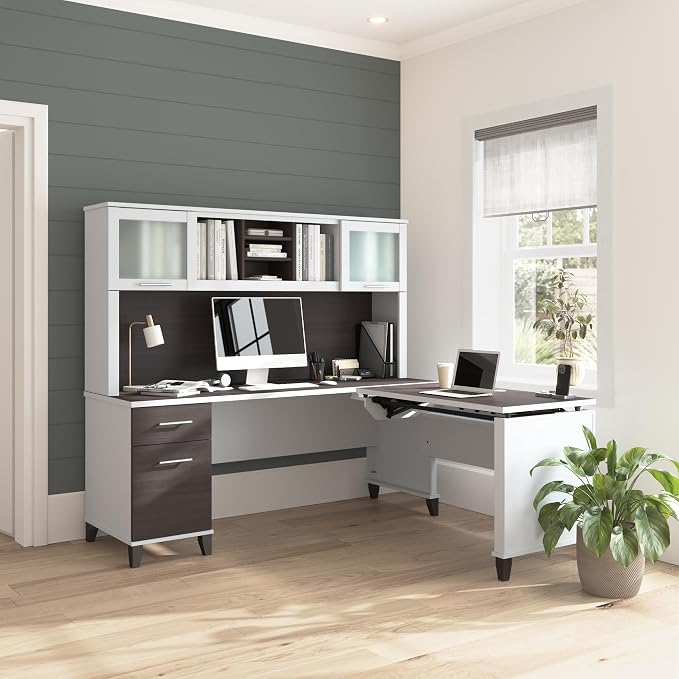 Bush Home 72-Inch L-Shaped Sit to Stand Desk - Image 2