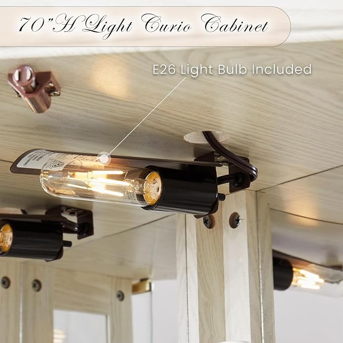 Anwick Corner Display Curio Cabinets - Image 5