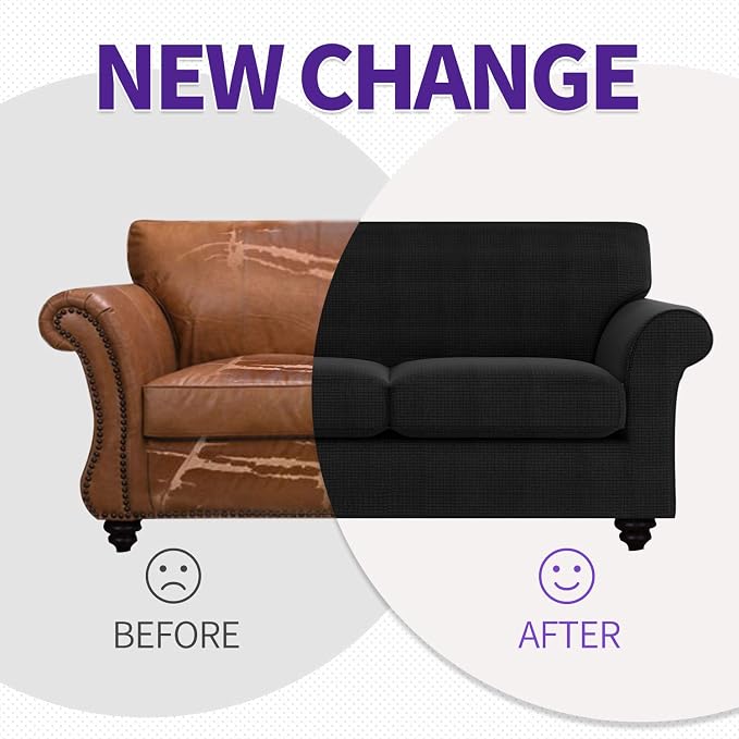 ZNSAYOTX 4 Piece Sofa Covers for Living Room Anti Slip Stretch Couch Covers for - Image 5