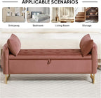 48" End of Bed Bench, Modern Storage Benches - Image 4