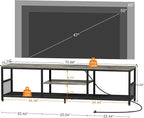 VECELO TV Stand with Power Outlets - Image 8