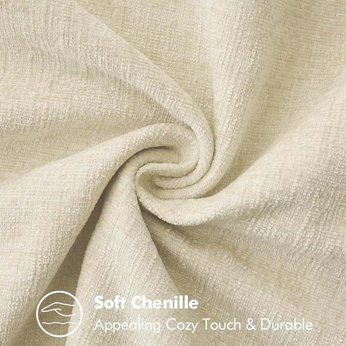 MIULEE Decorative Couch Throw Pillow Covers 20x20 Inch Cream White 2 Pack | - Image 3