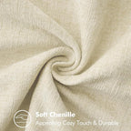 MIULEE Decorative Couch Throw Pillow Covers 18x18 Inch Cream White 2 Pack | - Image 3