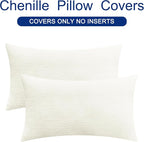CaliTime Decorative Couch Throw Pillow Covers 26 X 16 Inches Cream | Pack of 2 - Image 6