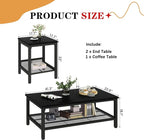 AWQM Coffee Table Set of 3, Industrial Coffee Table - Image 3