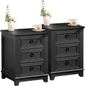 Joaxswe Farmhouse Night Stand Set of 2, Dresser by Joaxswe