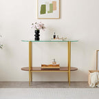LumFurn Oval Glass Console Table - Image 5