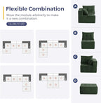 MAXYOYO 129.5" Modular Sectional Sofa Couch, U Shaped Modern Cloud Couch - Image 8