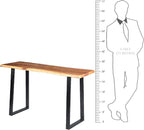 TUP THE URBAN PORT 195122 Industrial Wooden Live Edge Desk - Image 9