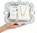 Funly mee 8 x 7 inches Antique Trinket Dish Vintage Jewelry Tray, Ring Holder - Image 2