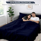 Cottington Lane Sleeper Sofa Sheets Full Size, 4 Piece Premium Quality 100% - Image 6