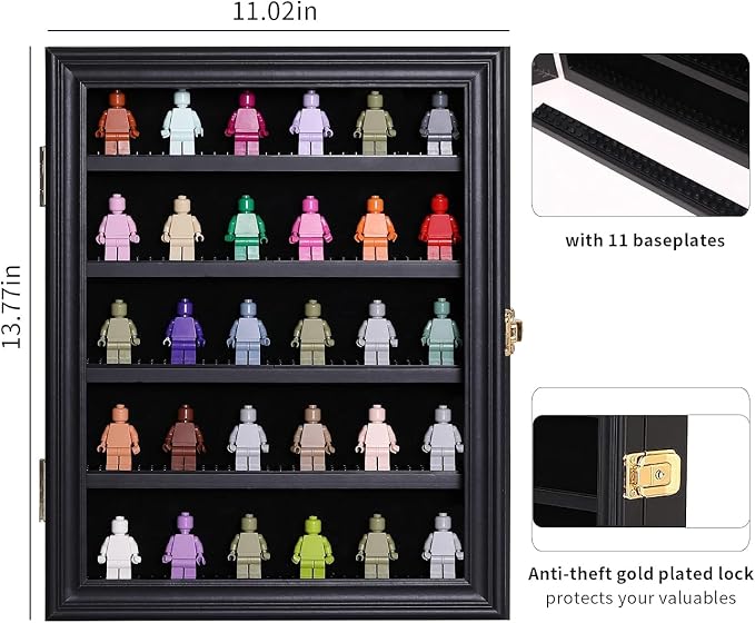 VERANI Minifigures Miniature Display Case Collectibles Display Box Wall Mount - Image 2