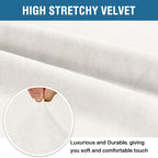 H.VERSAILTEX Velvet Stretch Sectional Couch Covers 3 Pieces Sofa Seat Cushion - Image 5