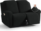 TAOCOCO Recliner Loveseat Slipcover, 6 Pieces Dual Recliner Sofa Covers by TAOCOCO