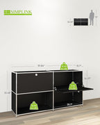 Metal Sideboard with 2 Flap Doors, DIY Modern Home Furnishing, Foyer - Image 3