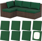 8Pcs Outdoor Cushion Covers, Stretch Patio Furniture Couch Chair Slipcovers | by VORSHAPE